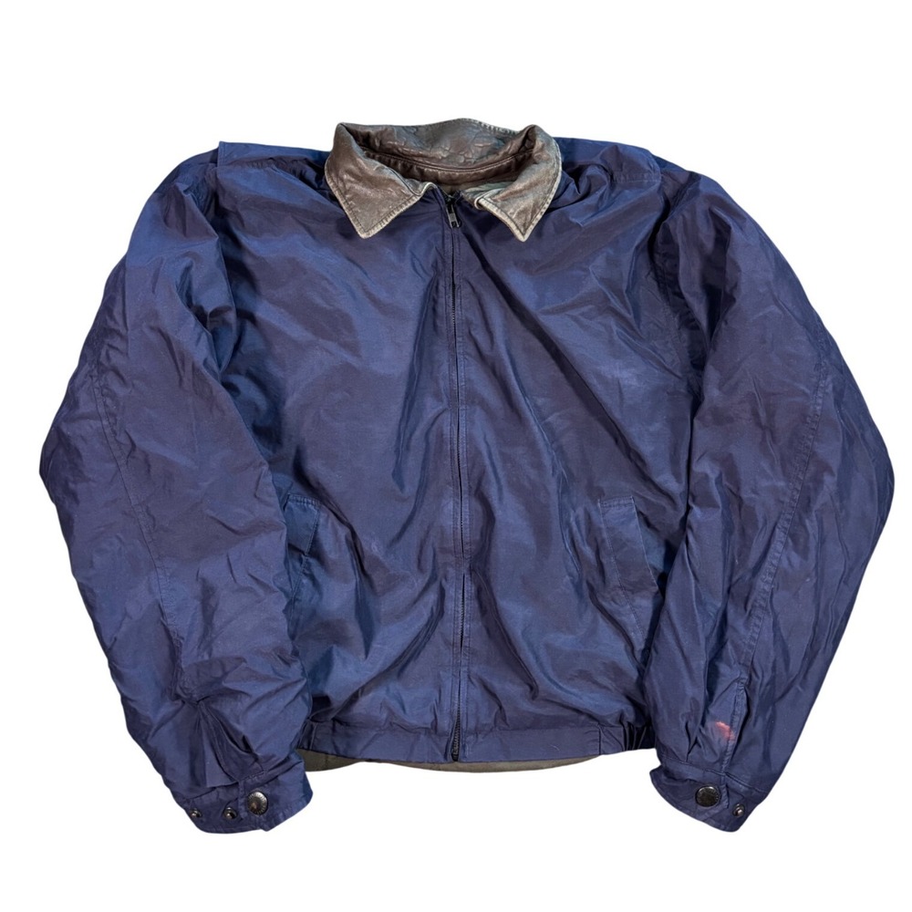 Vintage Eddie Bauer Nylon Harrington Style Bomber Jacket Size XL
